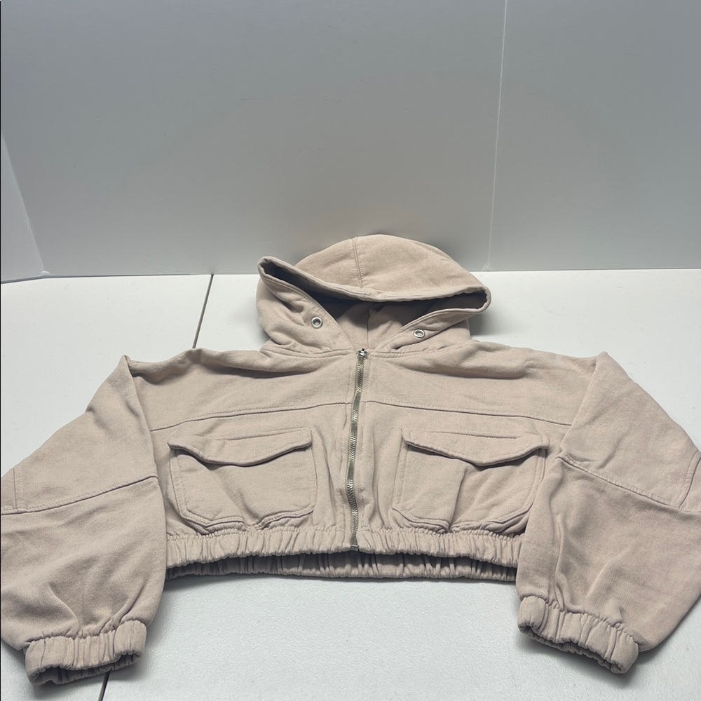 Ashley Vintage Charm zip up cropped hoodie